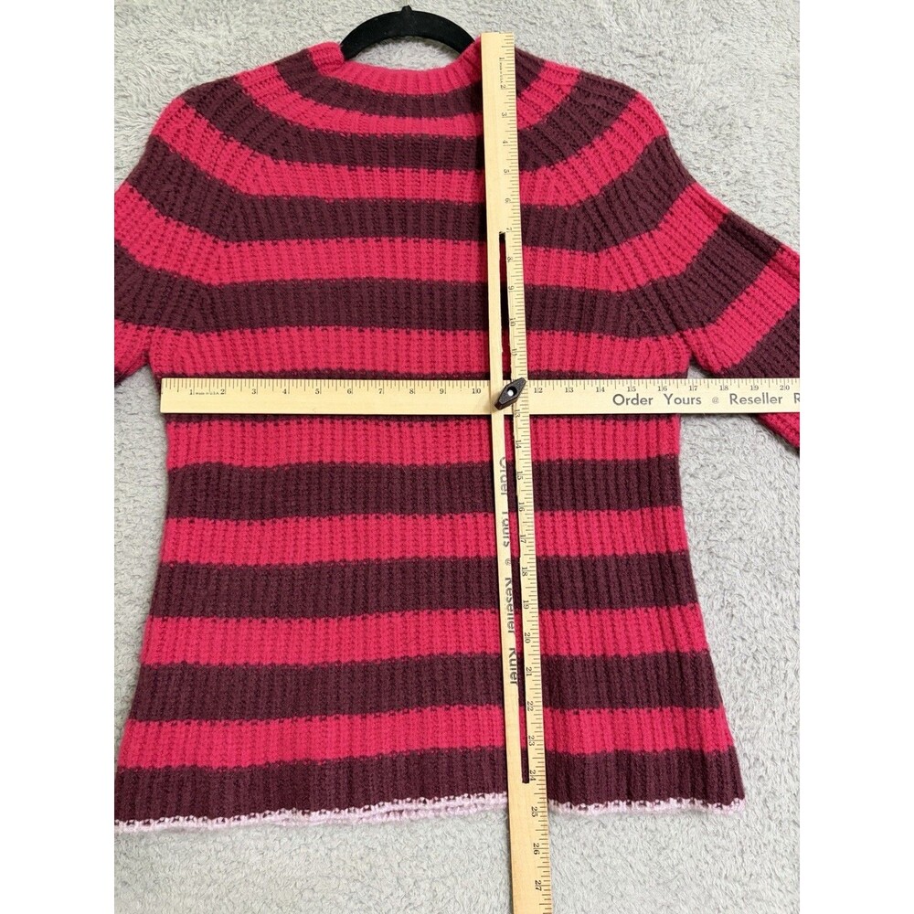 Maeve by Anthropologie Striped Yak Blend Sweater – Pink & Brown | Size Small - Picture 7 of 9